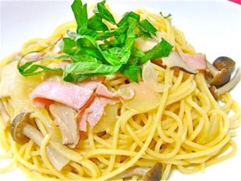 きのことベーコンの和風パスタ